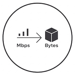 Mbps to Bytes Logo